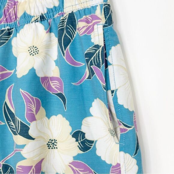 Faherty Mens Beacon Swim Trunks Blue Hawaiian Print Size Large - Picture 7 of 11